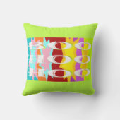 Boo Hoo design flash kleuren witte tekst Fleece Kussen (Achterkant)