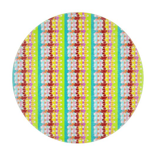Boo Hoo design flash kleuren witte tekst Servi Snijplank (Voorkant)
