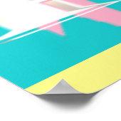 Boo Hoo design flitskleuren witte tekst Poster (Hoek)