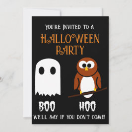 Boo Hoo Halloween Feestuitnodiging Kaart