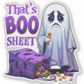 Boo-Hoo-Lloween, dat is het laken Sticker (Voorkant)