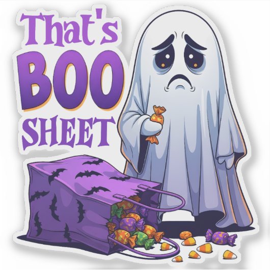 Boo-Hoo-Lloween, dat is het laken Sticker (Voorkant)