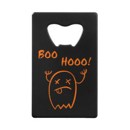 Boo Hooo Halloween Geest Donkere Monotoon Creditkaart Flessenopener