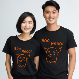Boo Hooo Halloween Geest Donkere Monotoon T-shirt