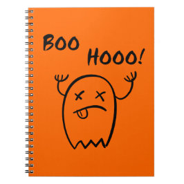 Boo Hooo Halloween Geest Licht-Monochroom Notitieboek