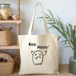Boo Hooo Halloween Geest Licht-Monochroom Tote Bag