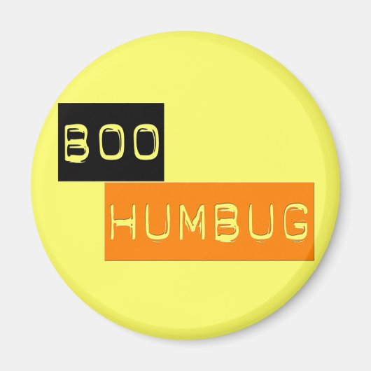 Boo Humbug Anti Halloween Magneet (Voorkant)