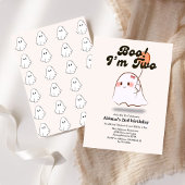 Boo i am two Retro Ghost 2nd Birthday Kaart