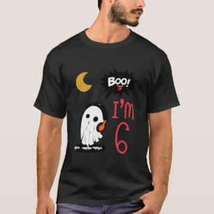 Boo I m Six Funny Halloween Ghost 6e Verjaardag Co T-shirt