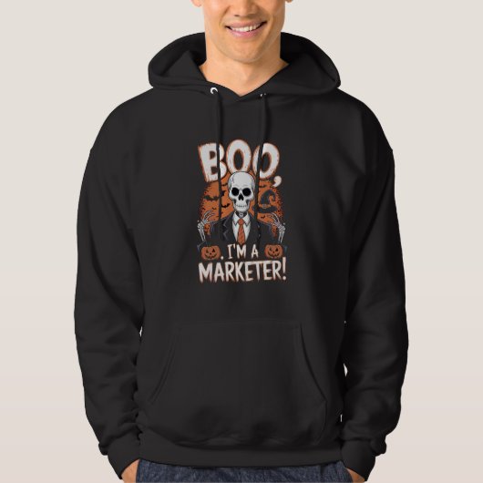 Boo ik ben een marketeer Halloween Funny Hoodie (Voorkant)