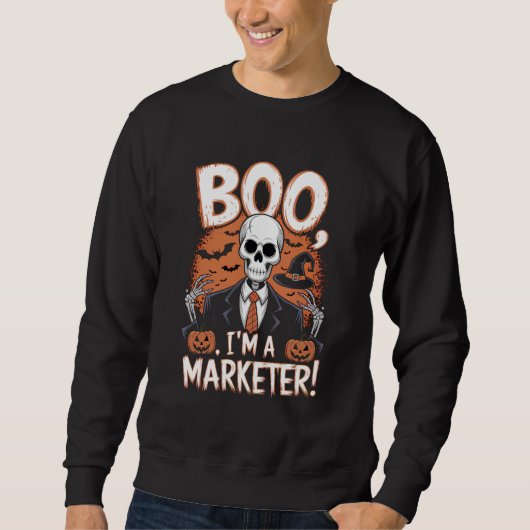 Boo ik ben een marketeer Halloween Funny Trui (Voorkant)