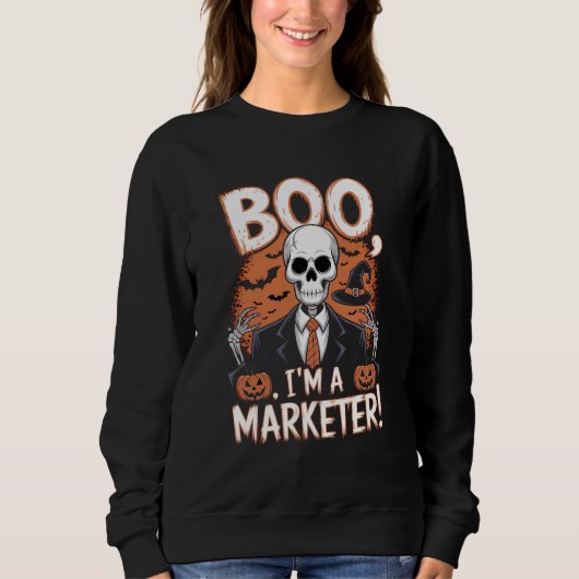 Boo ik ben een marketeer Halloween Funny Trui (Voorkant)