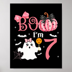 Boo Ik ben Seven Ghost Zevende Verjaardag Hallowee Poster