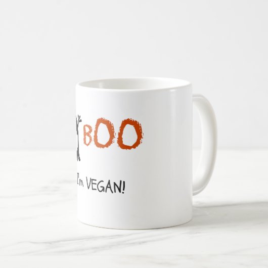 Boo, ik ben Vegan. Koffiemok (Voorkant rechts)
