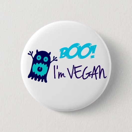 Boo. Ik ben Vegan Ronde Button 5,7 Cm (Voorkant)