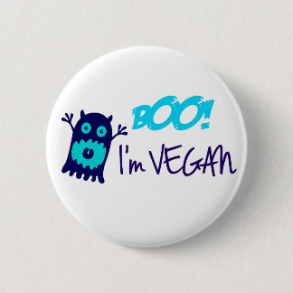 Boo. Ik ben Vegan Ronde Button 5,7 Cm