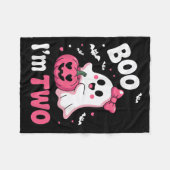 Boo Im Twee Halloween Kostuum voor Todd Fleece Deken (Voorkant (Horizontaal))