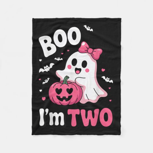 Boo Im Twee Halloween Kostuum voor Todd Fleece Deken (Voorkant)