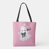 Boo in Strikjes Tote Bag (Achterkant)