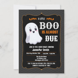 Boo Is Almost Due Schattige Geest Halloween Baby S Kaart