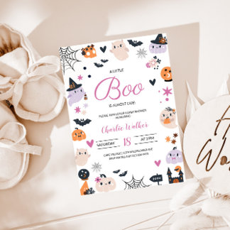 Boo is bijna te wijten aan Halloween thema Baby sh Kaart