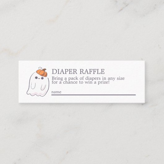 Boo is een echte Ghost Diaper Raffle Mini Enclosur Mini Visitekaartje (Voorkant)