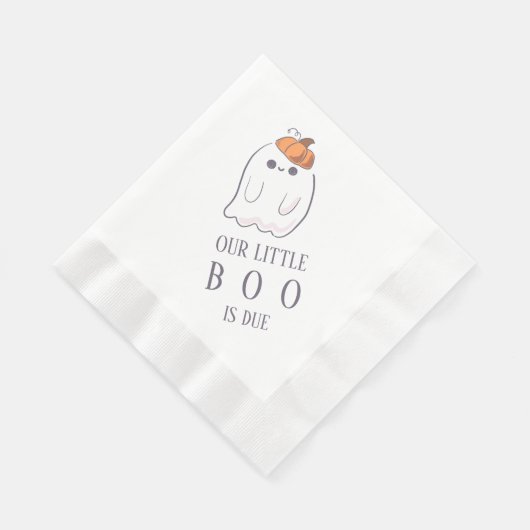 Boo is het gevolg van een aangepast spookpompoen servet (Hoek)