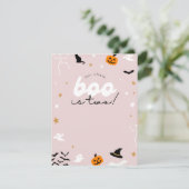 Boo is twee verjaardagsuitnodigingen voor kinderen feestdagenkaart (Staand voorkant)