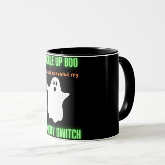 Boo, je hebt net mijn woordschakelaar geactiveerd mok (Voorkant rechts)