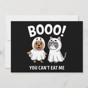 Boo, je kunt me geen honden en katten eten Grappig Kaart