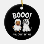 Boo, je kunt me geen honden en katten eten Grappig Keramisch Ornament (Voorkant)