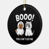 Boo, je kunt me geen honden en katten eten Grappig Keramisch Ornament (Links)