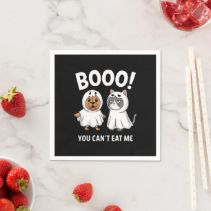 Boo, je kunt me geen honden en katten eten Grappig Servet