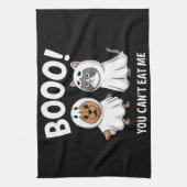 Boo, je kunt me geen honden en katten eten Grappig Theedoek (Verticaal)