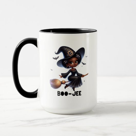 Boo-Jee Black Witch Halloween Mug Mok (Links)