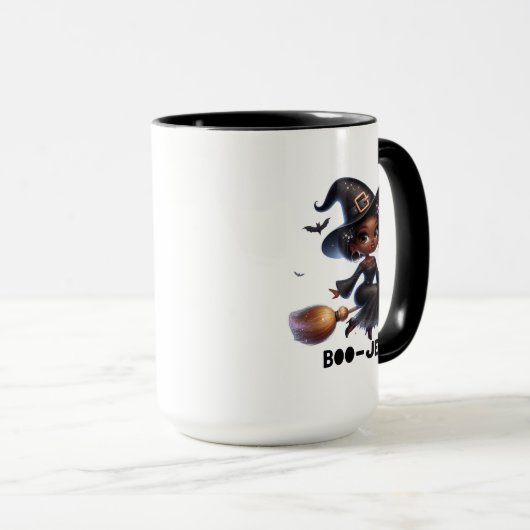 Boo-Jee Black Witch Halloween Mug Mok (Voorkant rechts)