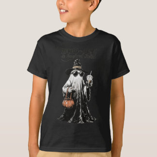 Boo-Jee & Boek Vast Retro Geest Halloween T-shirt