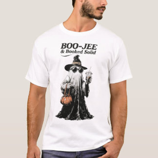 Boo-Jee & Boek Vast Retro Geest Halloween T-shirt