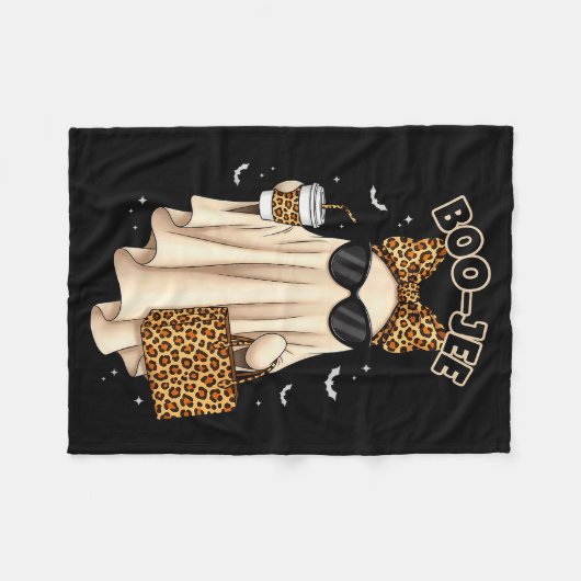 Boo Jee Boujee Ghost Halloween October Vibes Soky  Fleece Deken (Voorkant (Horizontaal))