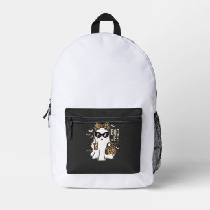 Boo Jee Cute Geest Halloween Luipaard Ontwerp_1 Bedrukte Rugzak