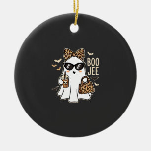 Boo Jee Cute Geest Halloween Luipaard Ontwerp_1 Keramisch Ornament