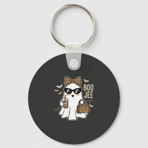 Boo Jee Cute Geest Halloween Luipaard Ontwerp_1 Sleutelhanger
