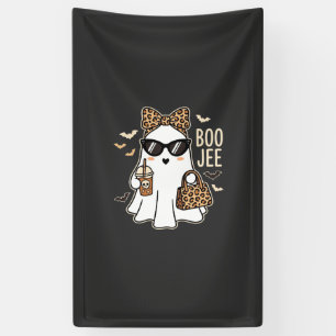 Boo Jee Cute Geest Halloween Luipaard Ontwerp_1 Spandoek