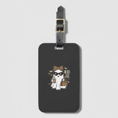 Boo Jee Cute Spook Halloween Luipaard Ontwerp_1 Bagagelabel (Voorkant (verticaal))