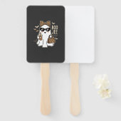 Boo Jee Cute Spook Halloween Luipaard Ontwerp_1 Handwaaier (Voorkant en achterkant)