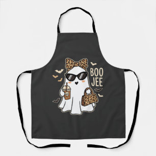 Boo Jee Cute Spook Halloween Luipaard Ontwerp_1 Schort