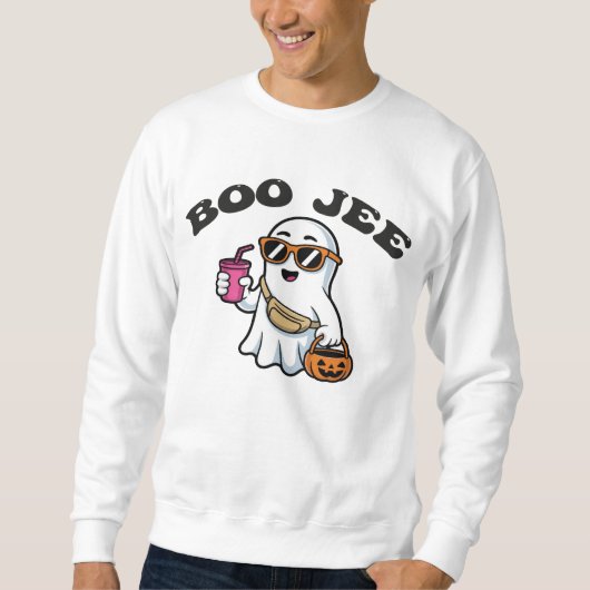 BOO-JEE Geest – Grappig Boujee Halloween-ontwerp Trui (Voorkant)