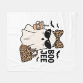 Boo Jee Geest Halloween Luipaard Boog Vector Ontwe Fleece Deken (Voorkant (Horizontaal))