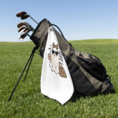 Boo Jee Geest Halloween Luipaard Boog Vector Ontwe Golfhanddoek (Groen)