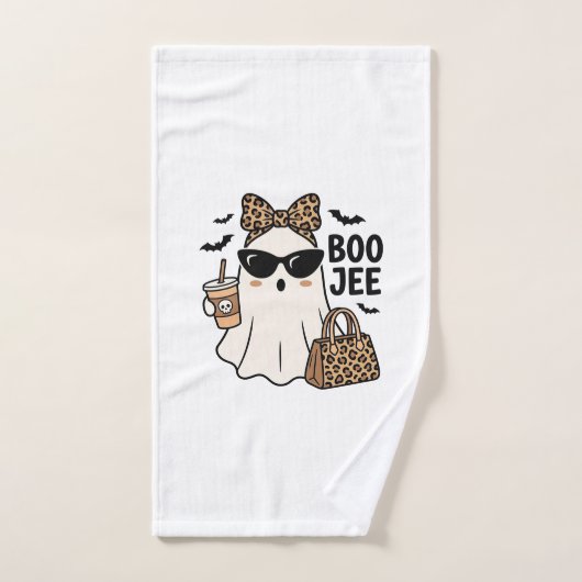 Boo Jee Geest Halloween Luipaard Boog Vector Ontwe Handdoek (Handdoek)